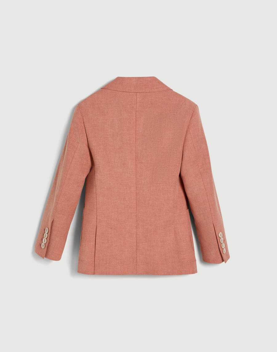 Mouliné canvas blazer Apricot Boys - Brunello Cucinelli
