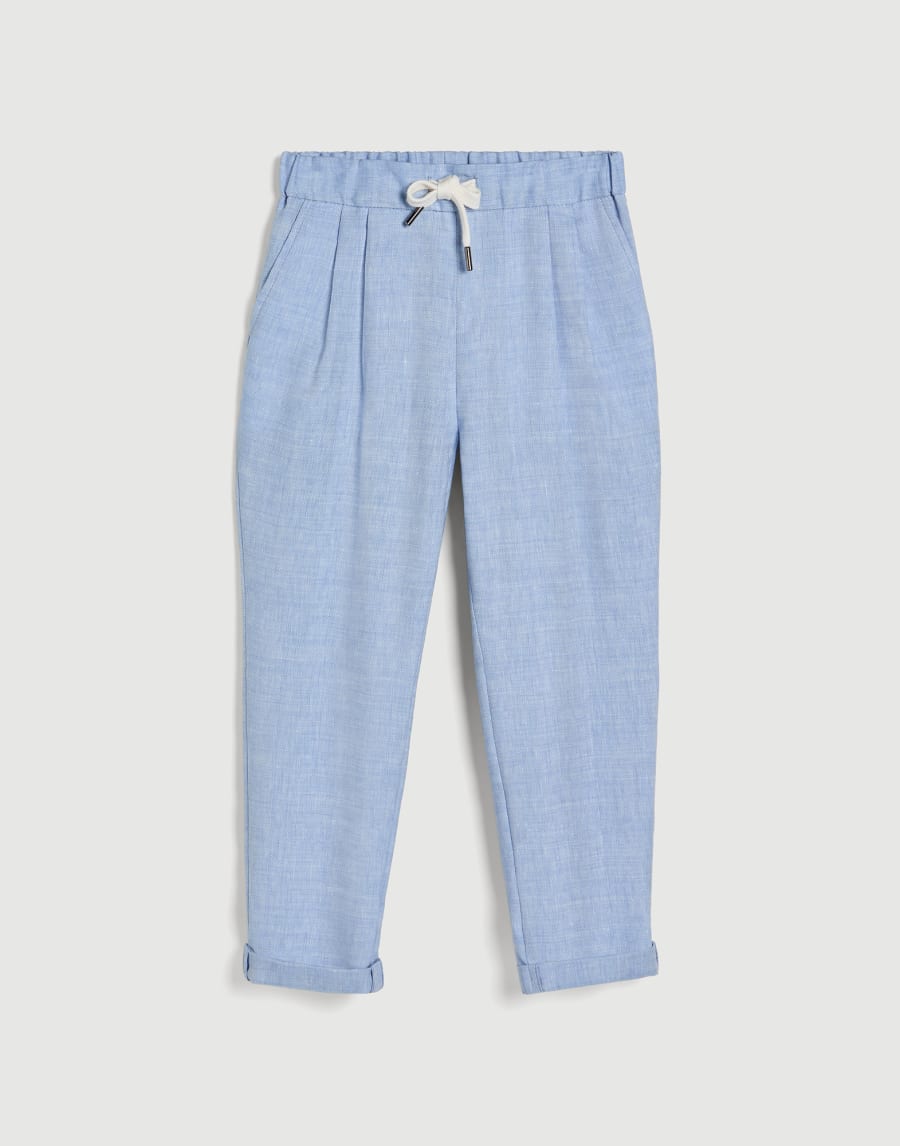 Chevron trousers Azure Boys - Brunello Cucinelli