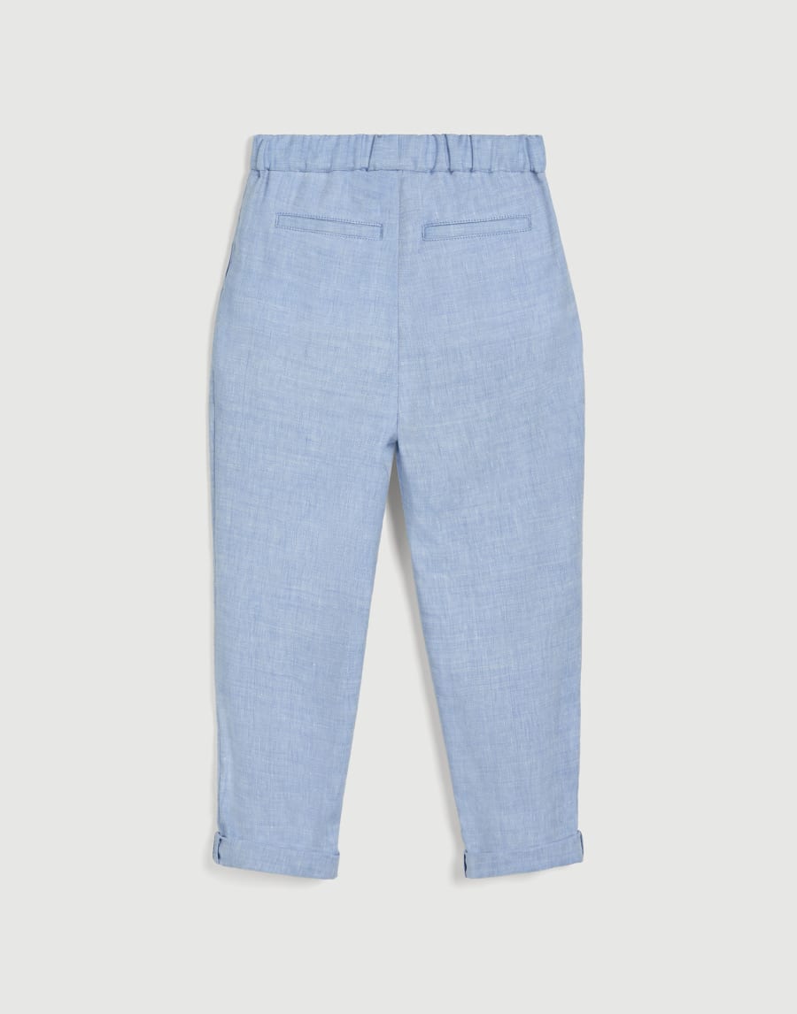 Chevron trousers Azure Boys - Brunello Cucinelli
