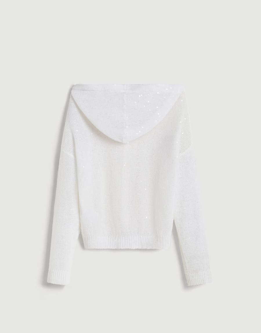 Linen and silk cardigan White Girls - Brunello Cucinelli