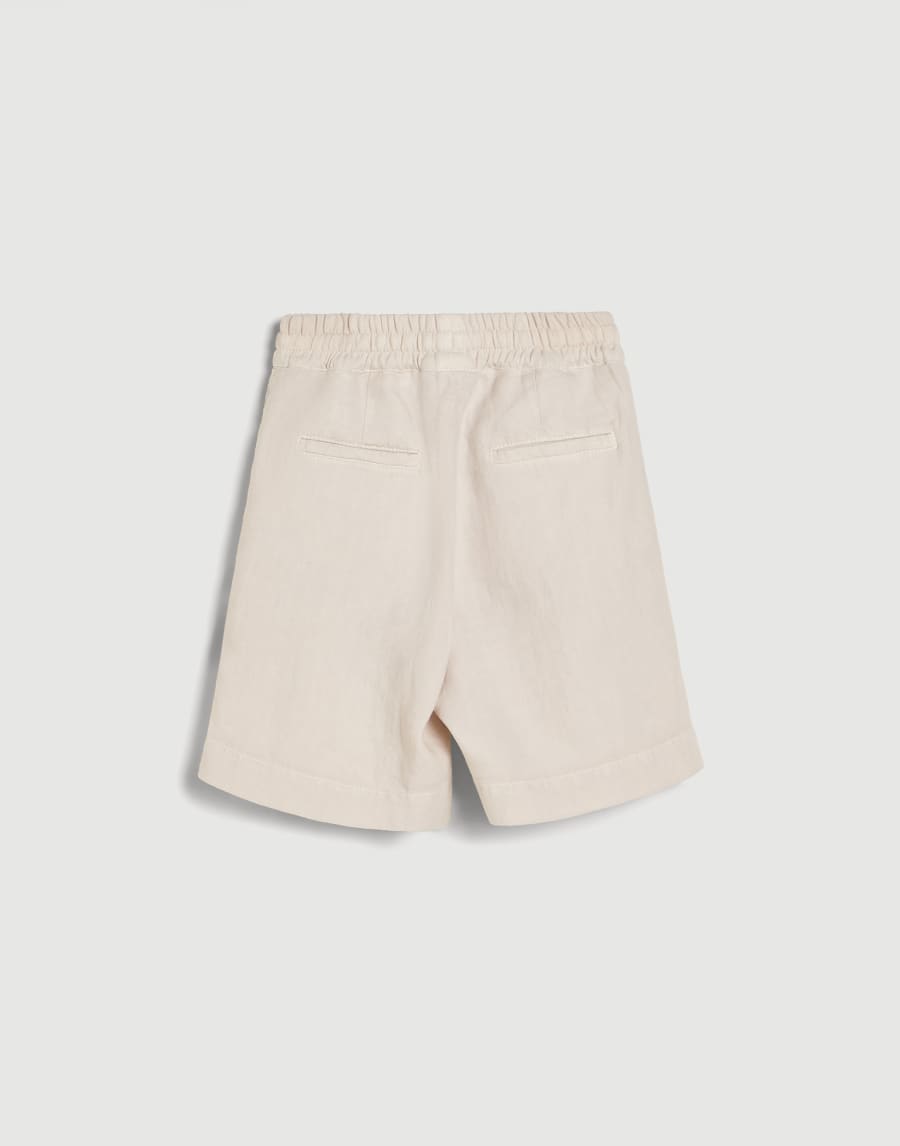 Bermuda shorts with drawstring and pleats Oat Boys - Brunello Cucinelli