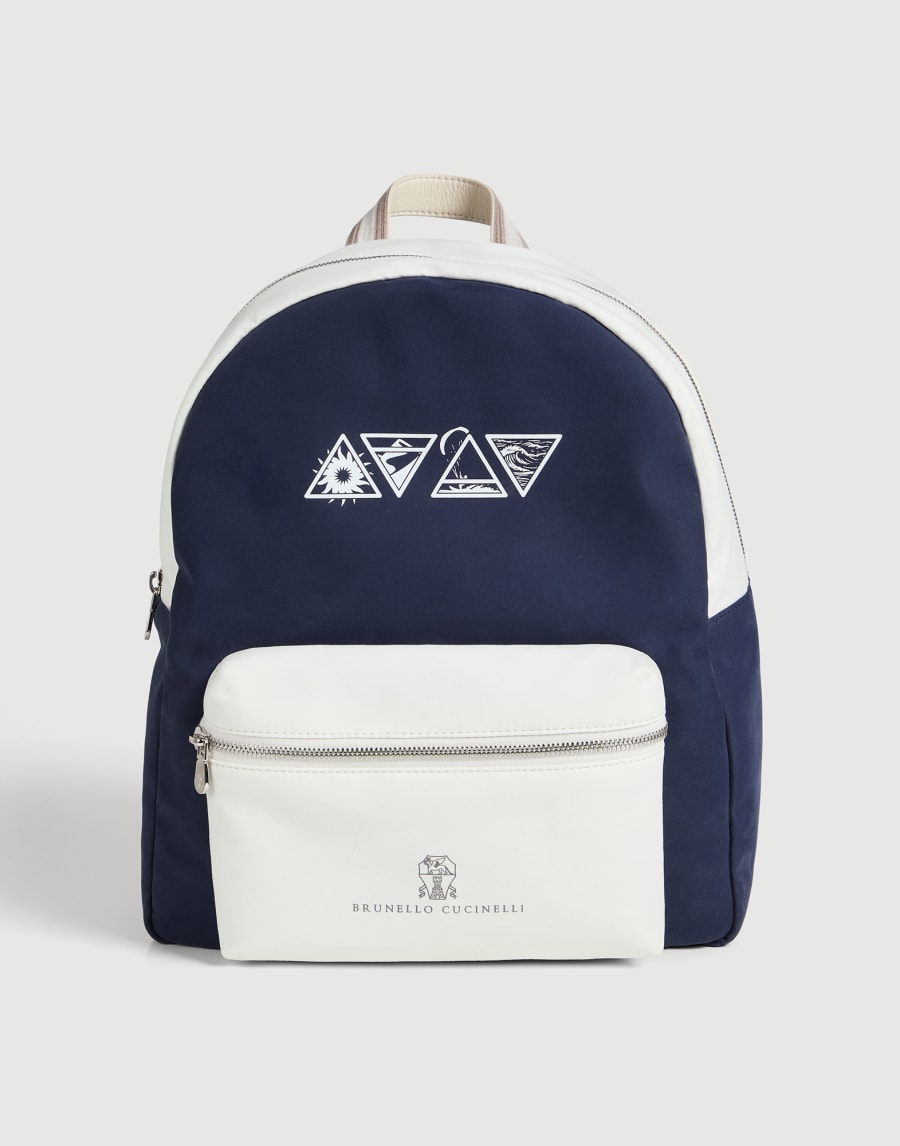 Backpack with print Blue Boys - Brunello Cucinelli
