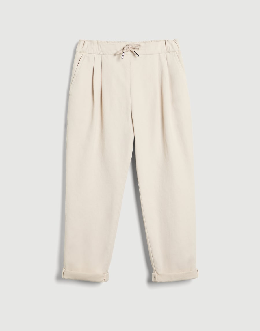 Gabardine trousers Chalk Boys - Brunello Cucinelli