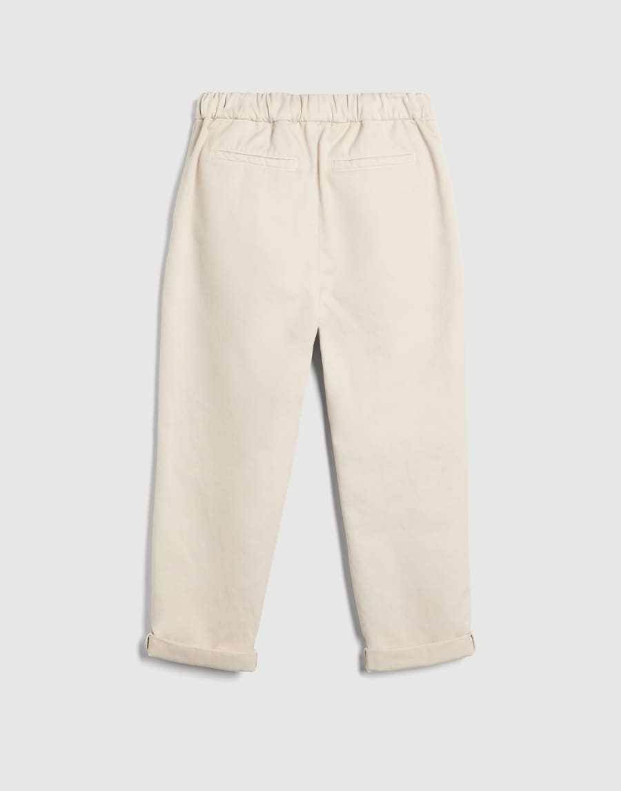 Gabardine trousers Chalk Boys - Brunello Cucinelli