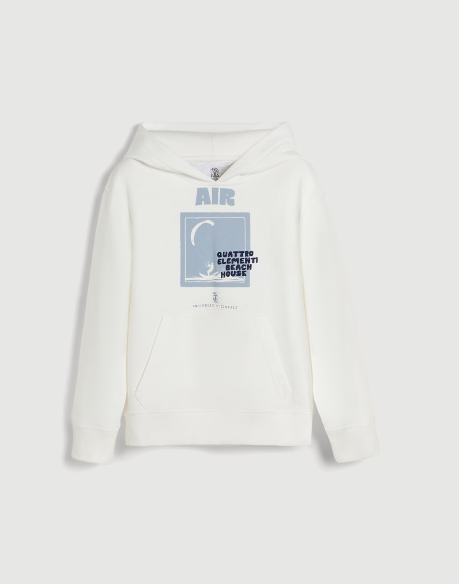 French terry sweatshirt with ‘air’ motif Off-White Boys - Brunello Cucinelli