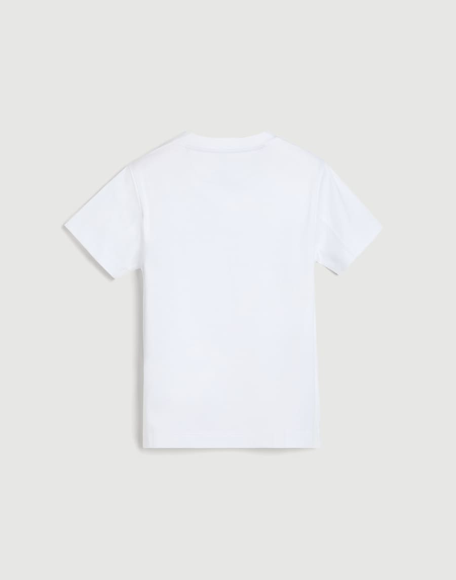 Cotton jersey T-shirt with print White Boys - Brunello Cucinelli