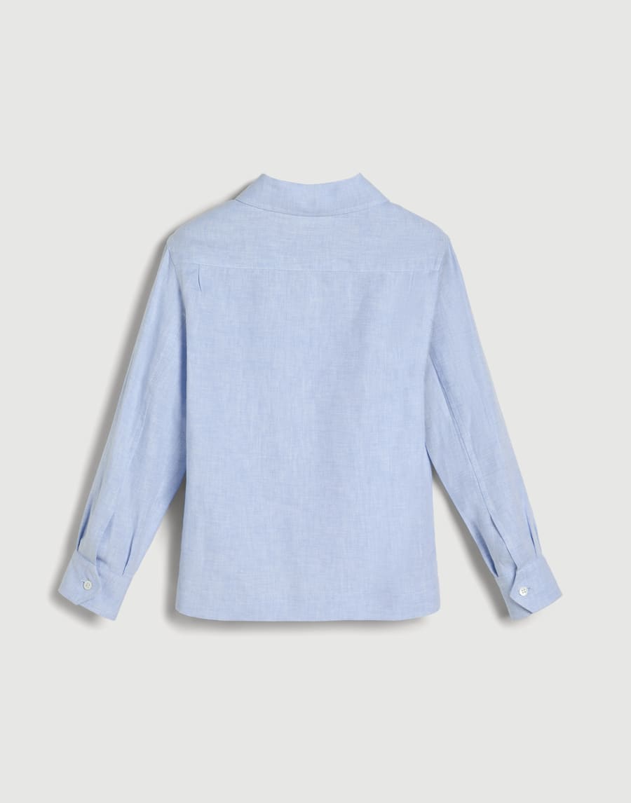 Diagonal guayabera Azure Boys - Brunello Cucinelli