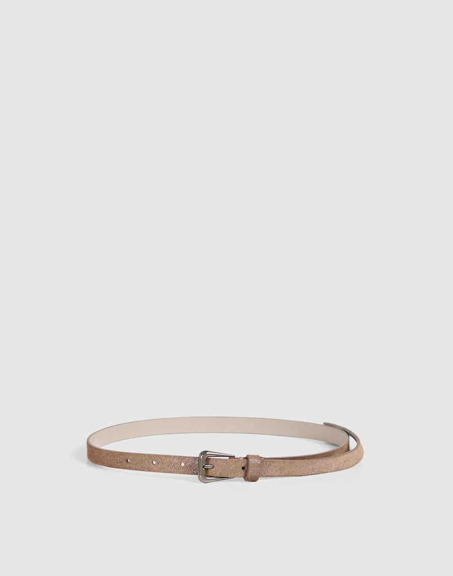 ラメスエード ベルト ライトブラウン ガールズ - Brunello Cucinelli