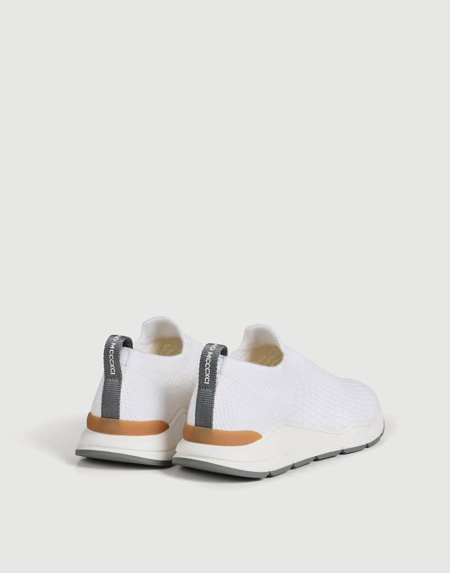Zapatillas Slip-on en punto con logotipo Panamá Niño - Brunello Cucinelli