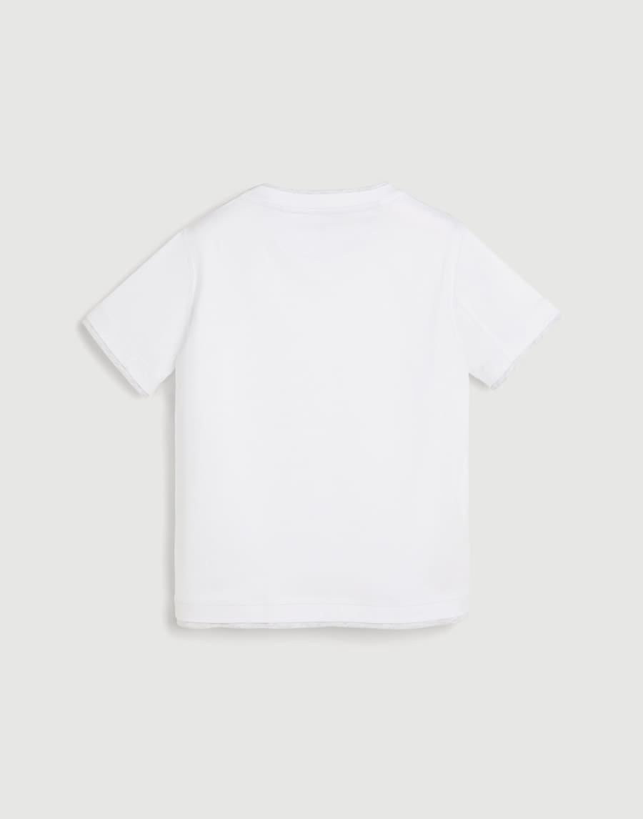 T-shirt with faux-layering White Boys - Brunello Cucinelli