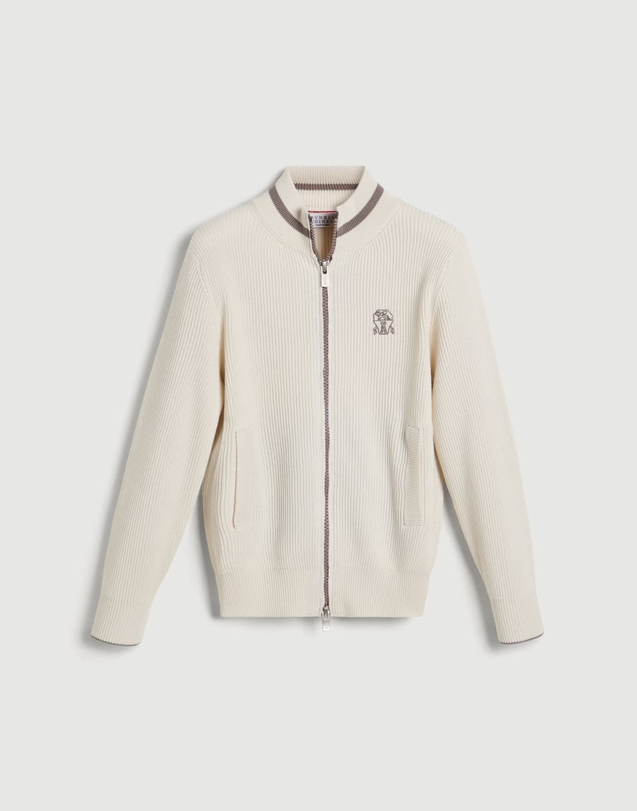 Cotton cardigan White Boys - Brunello Cucinelli