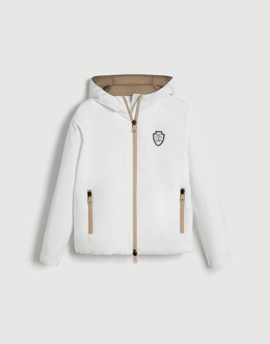 Hooded outerwear jacket with monili White Girls - Brunello Cucinelli