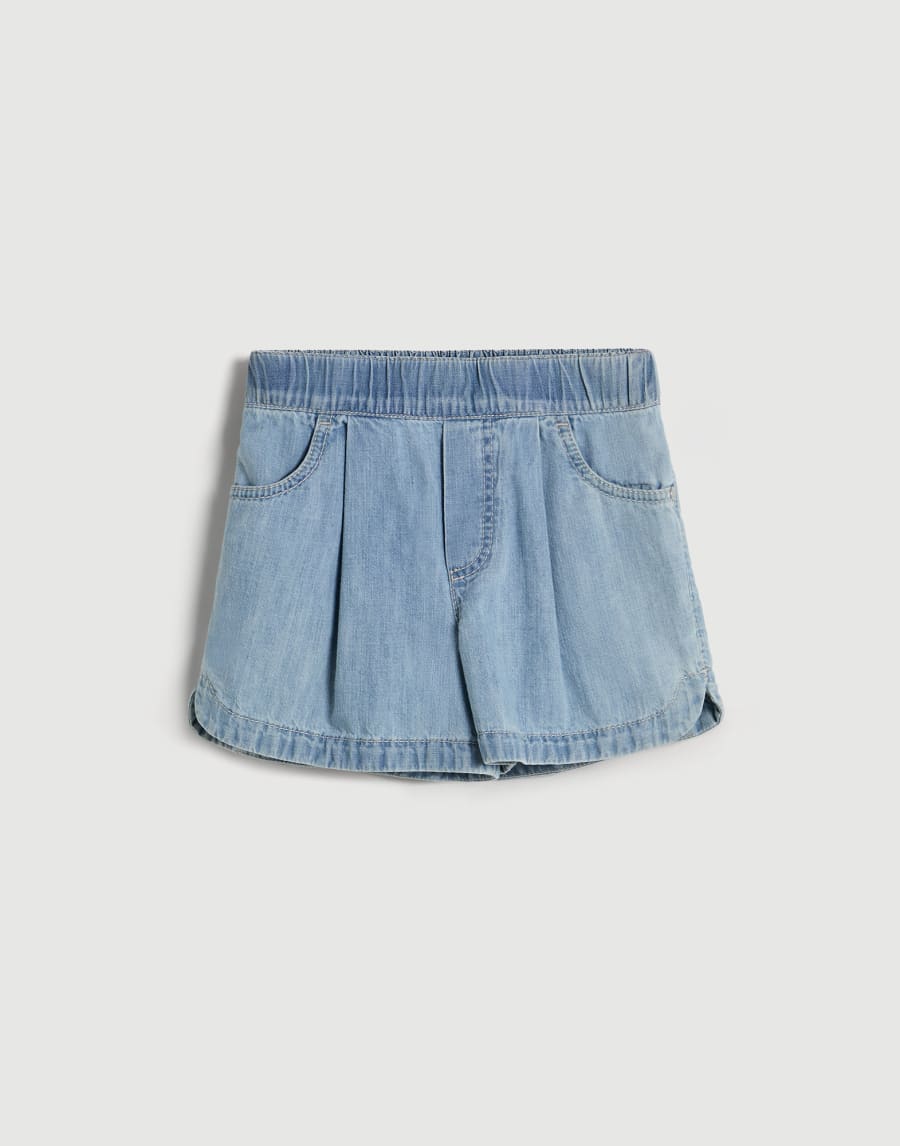 Track Shorts Light Denim Girls - Brunello Cucinelli