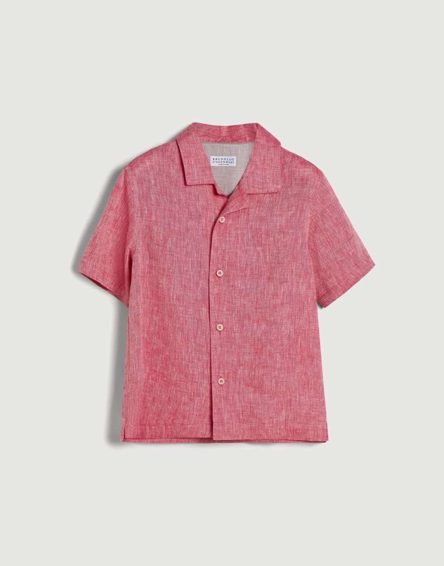 Shirt with camp collar Red Boys - Brunello Cucinelli