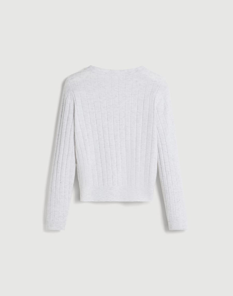 Cardigan en cachemire Brillant Gris Clair Fille - Brunello Cucinelli