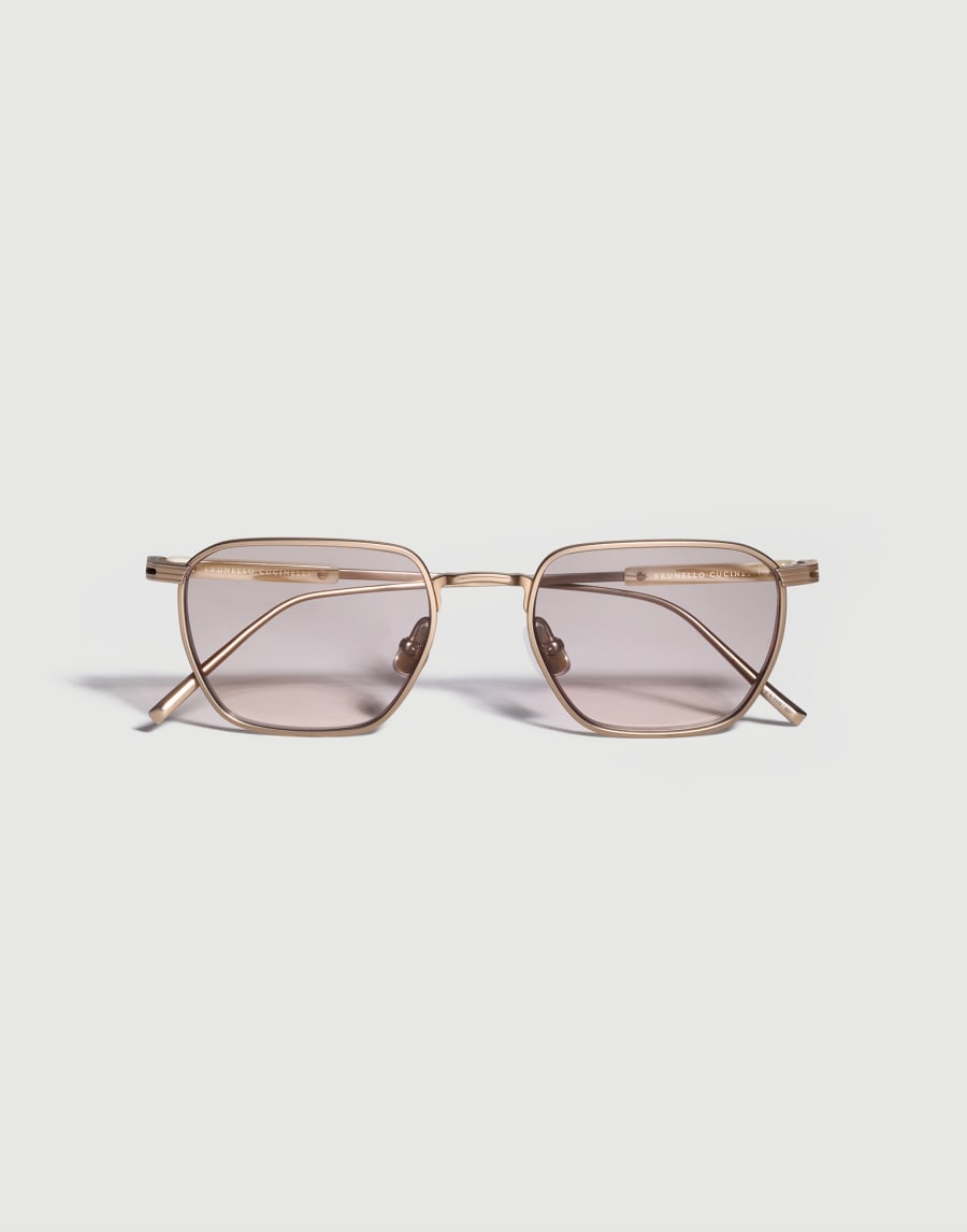 Squared titanium aperitif frame Gold Eyewear - Brunello Cucinelli