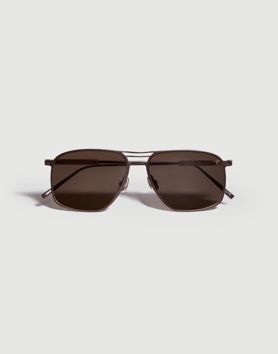 Rectangular titanium sunglasses Chocolate Eyewear - Brunello Cucinelli