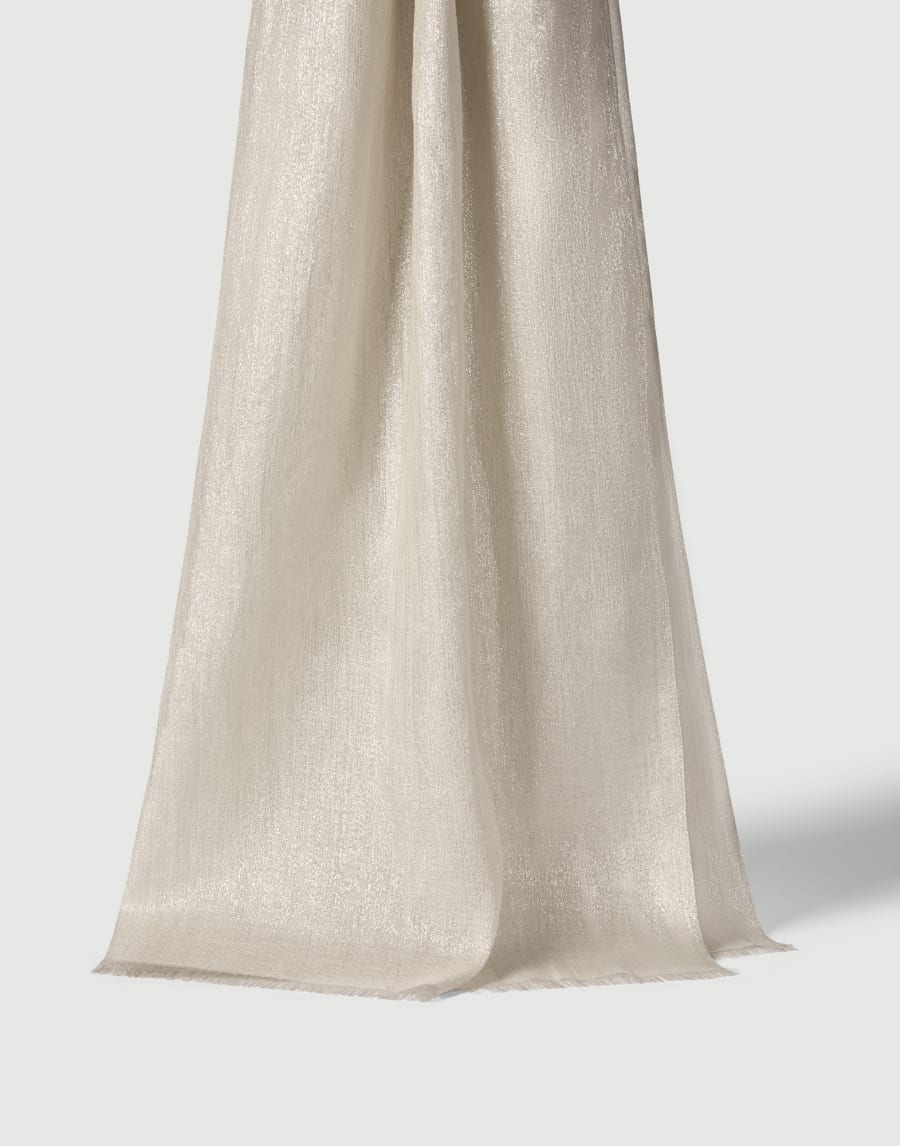 Sparkling scarf Pearl Grey Woman - Brunello Cucinelli