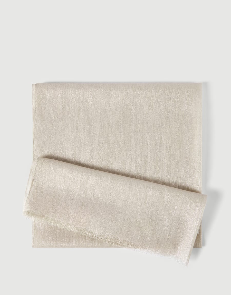 Sparkling scarf Pearl Grey Woman - Brunello Cucinelli
