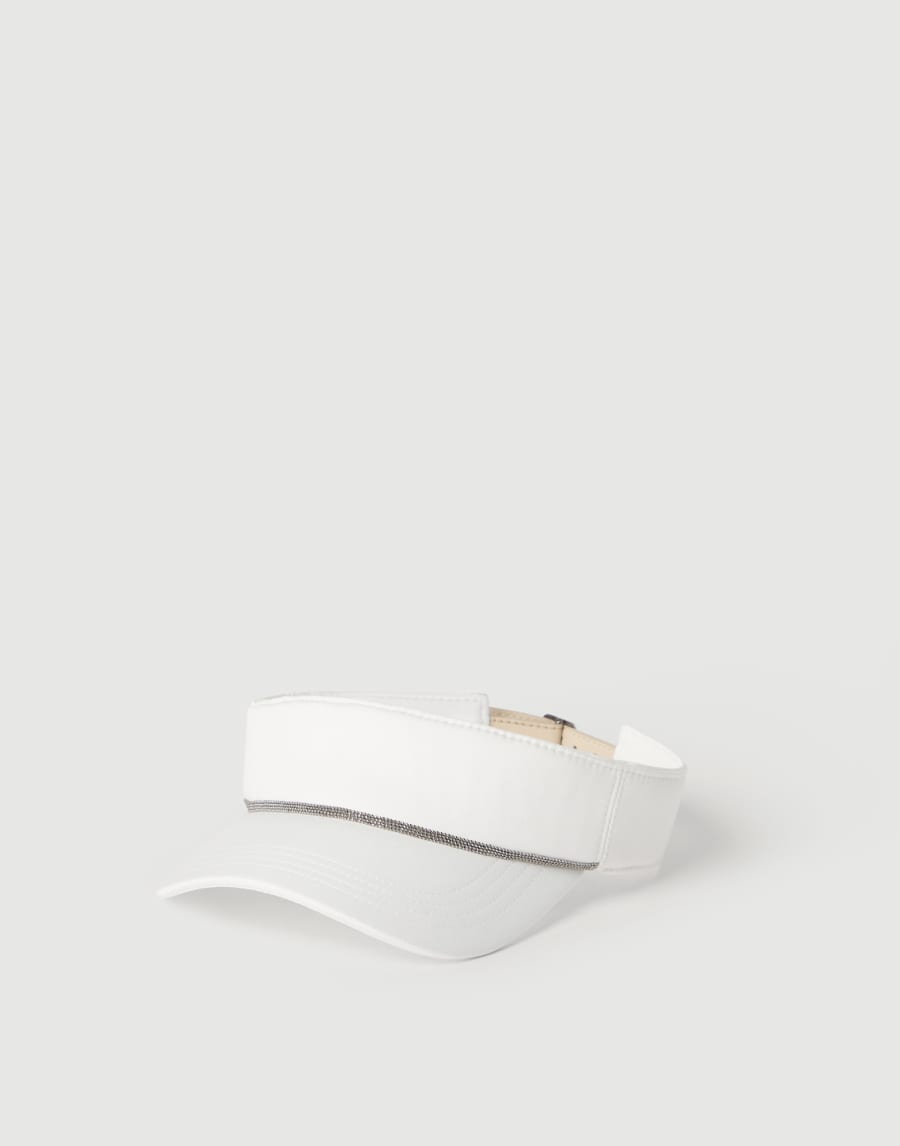 Nylon visor with shiny band White Woman - Brunello Cucinelli