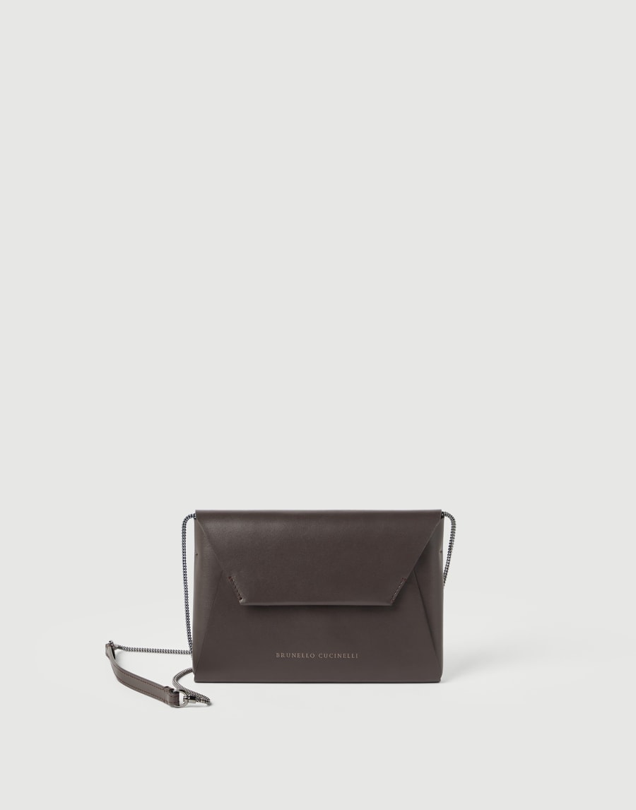 Calfskin BC Duo pochette Rust Brown Woman - Brunello Cucinelli