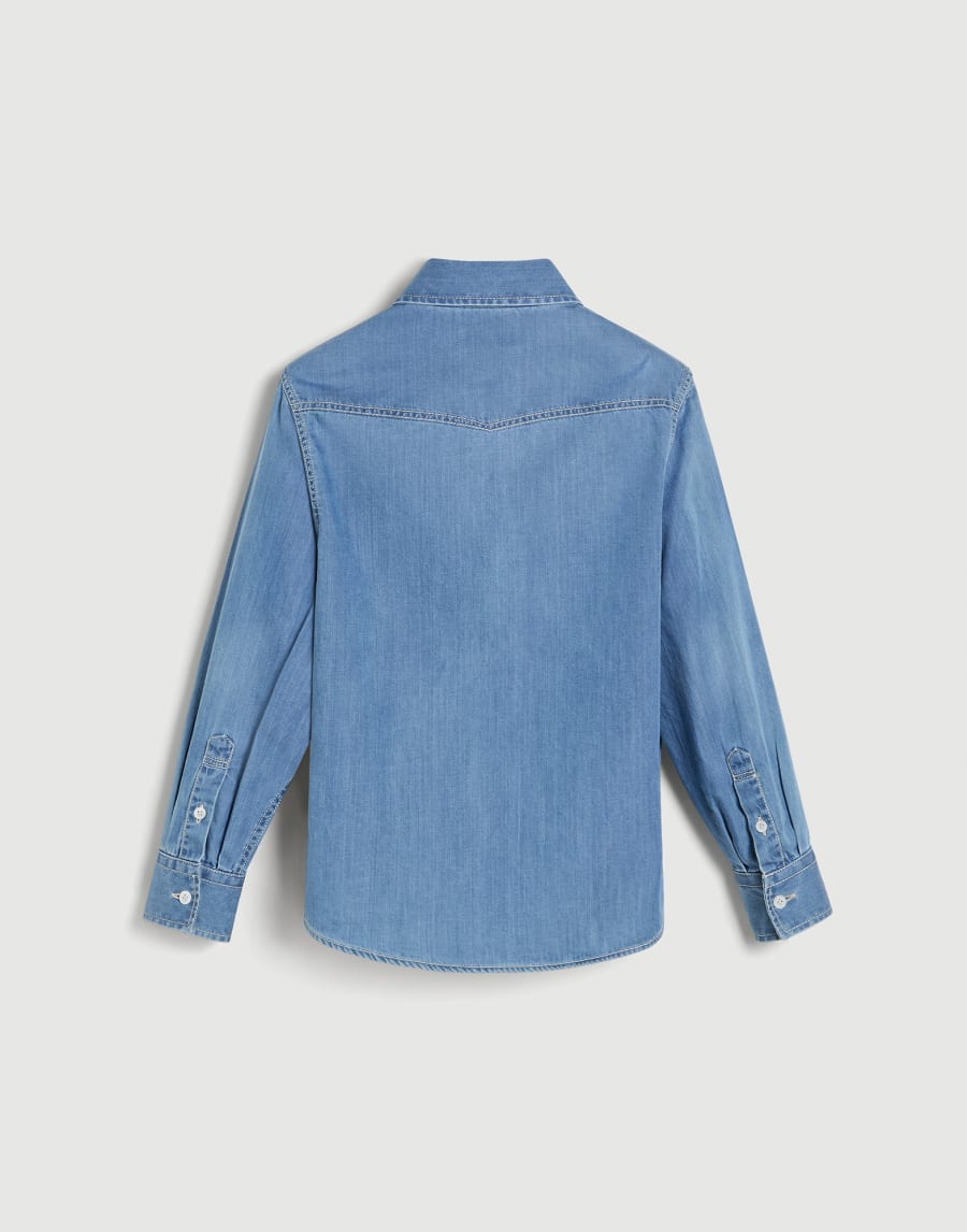 Lightweight denim shirt Light Denim Boys - Brunello Cucinelli
