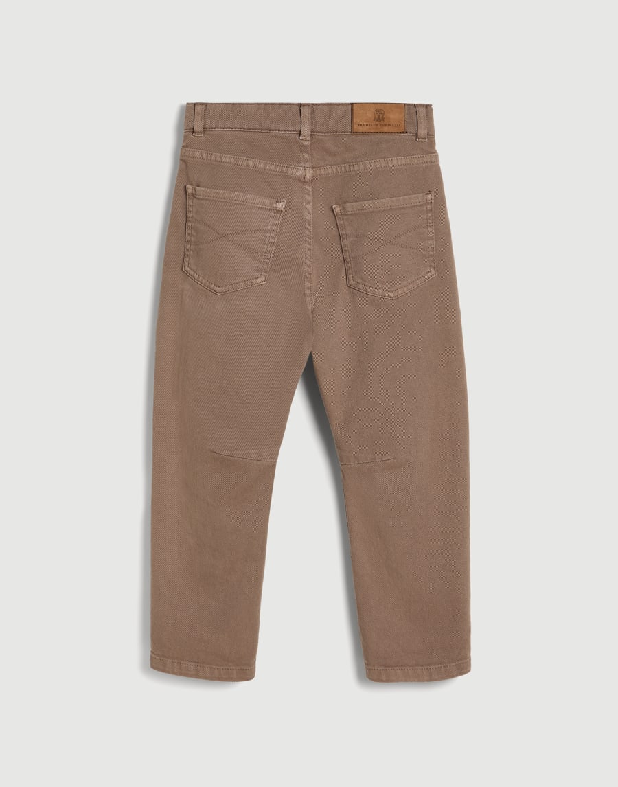 Pantalon cinq poche Marron Garçon - Brunello Cucinelli