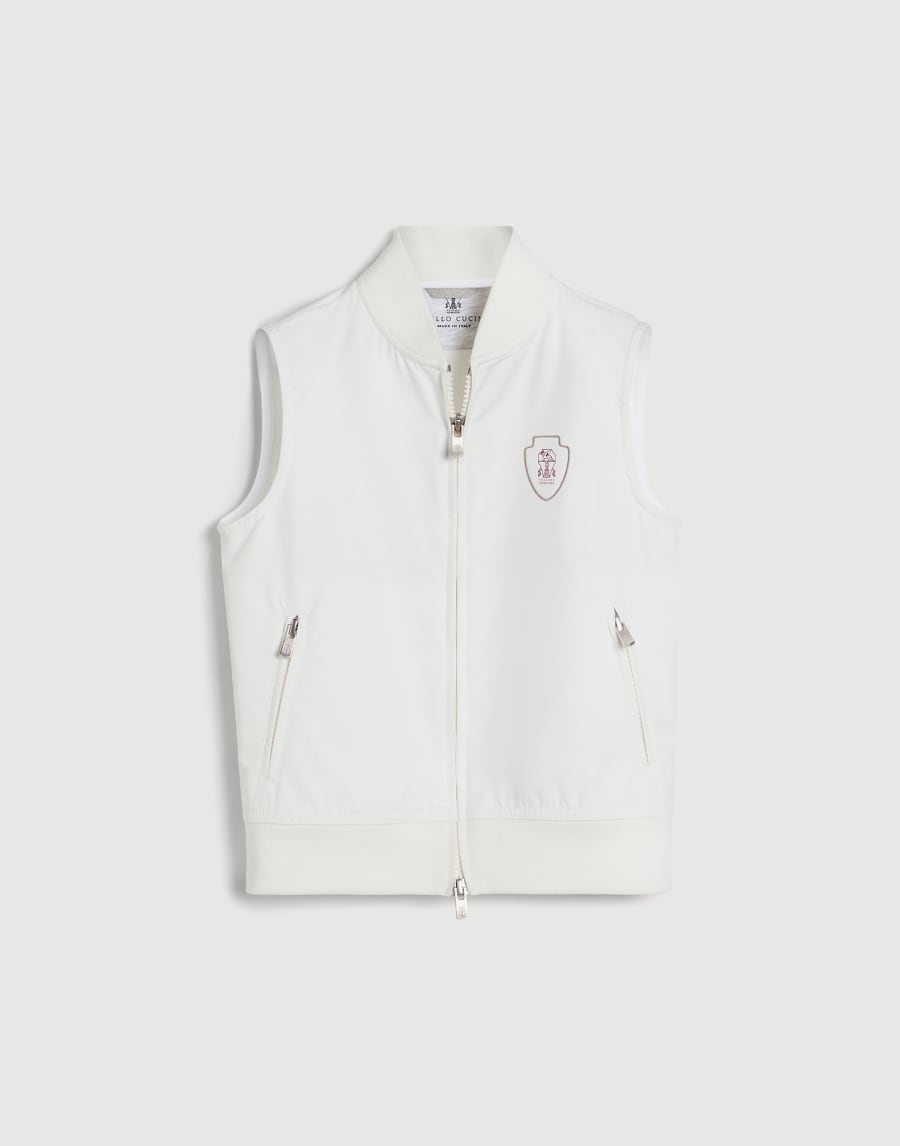 Nylon vest with logo White Boys - Brunello Cucinelli
