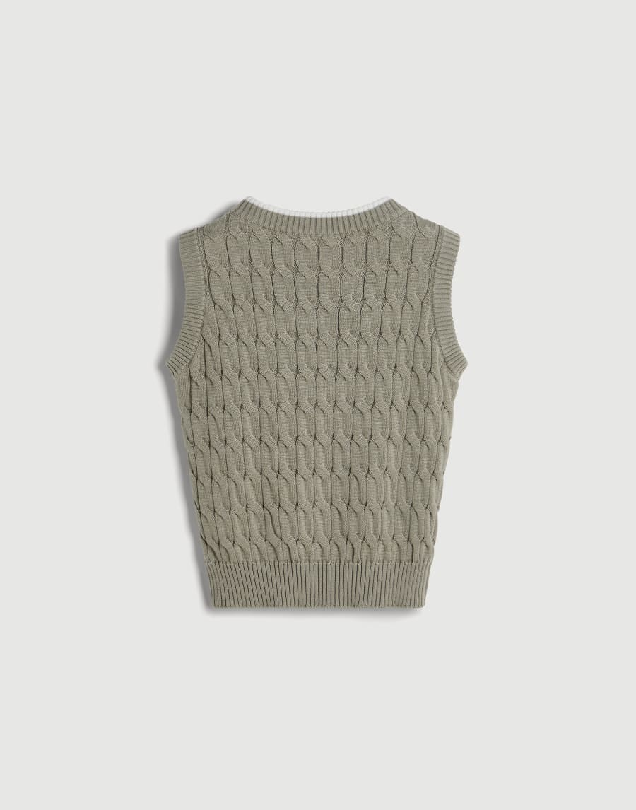 Knit top with logo Sage Girls - Brunello Cucinelli