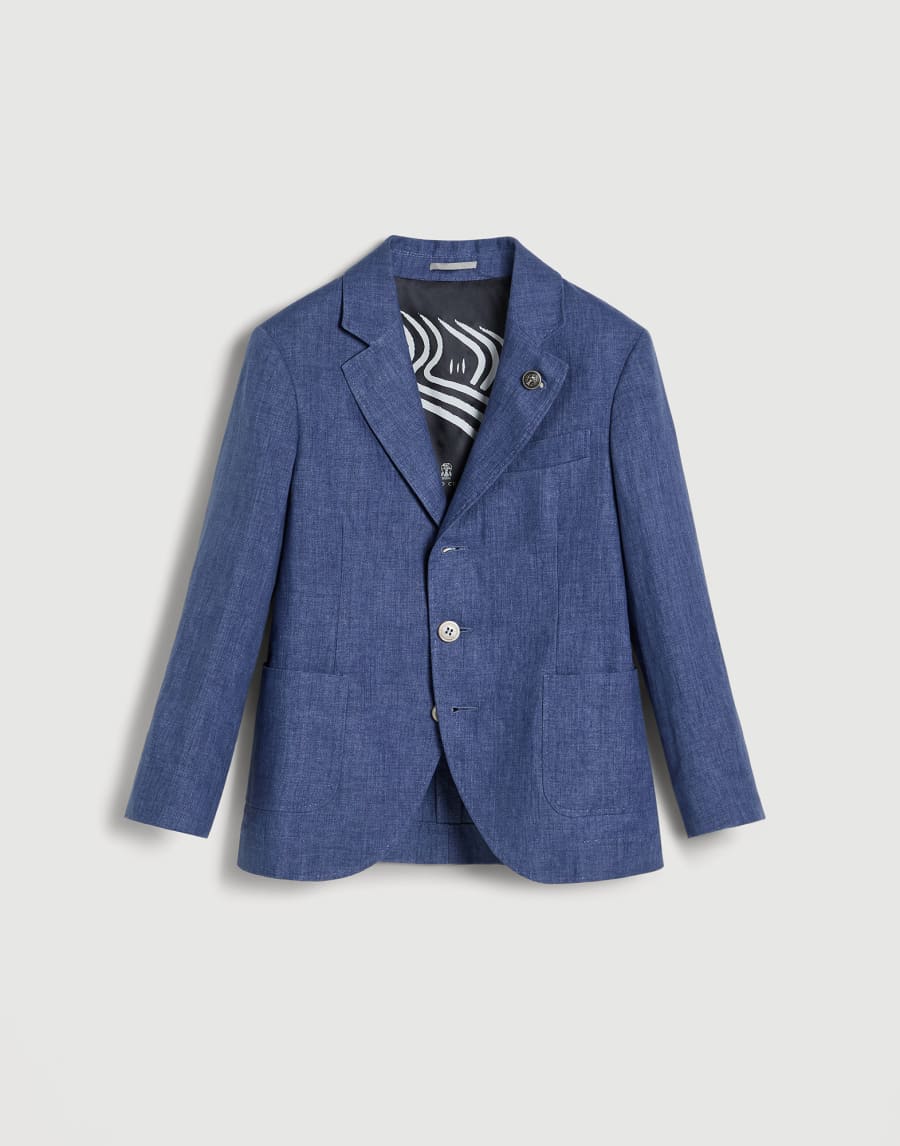 Délavé linen blazer Denim Boys - Brunello Cucinelli