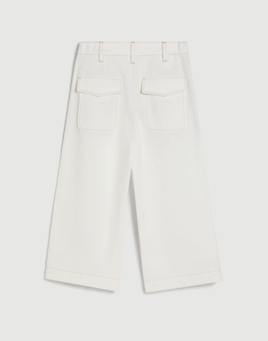 Square trousers with monili White Girls - Brunello Cucinelli