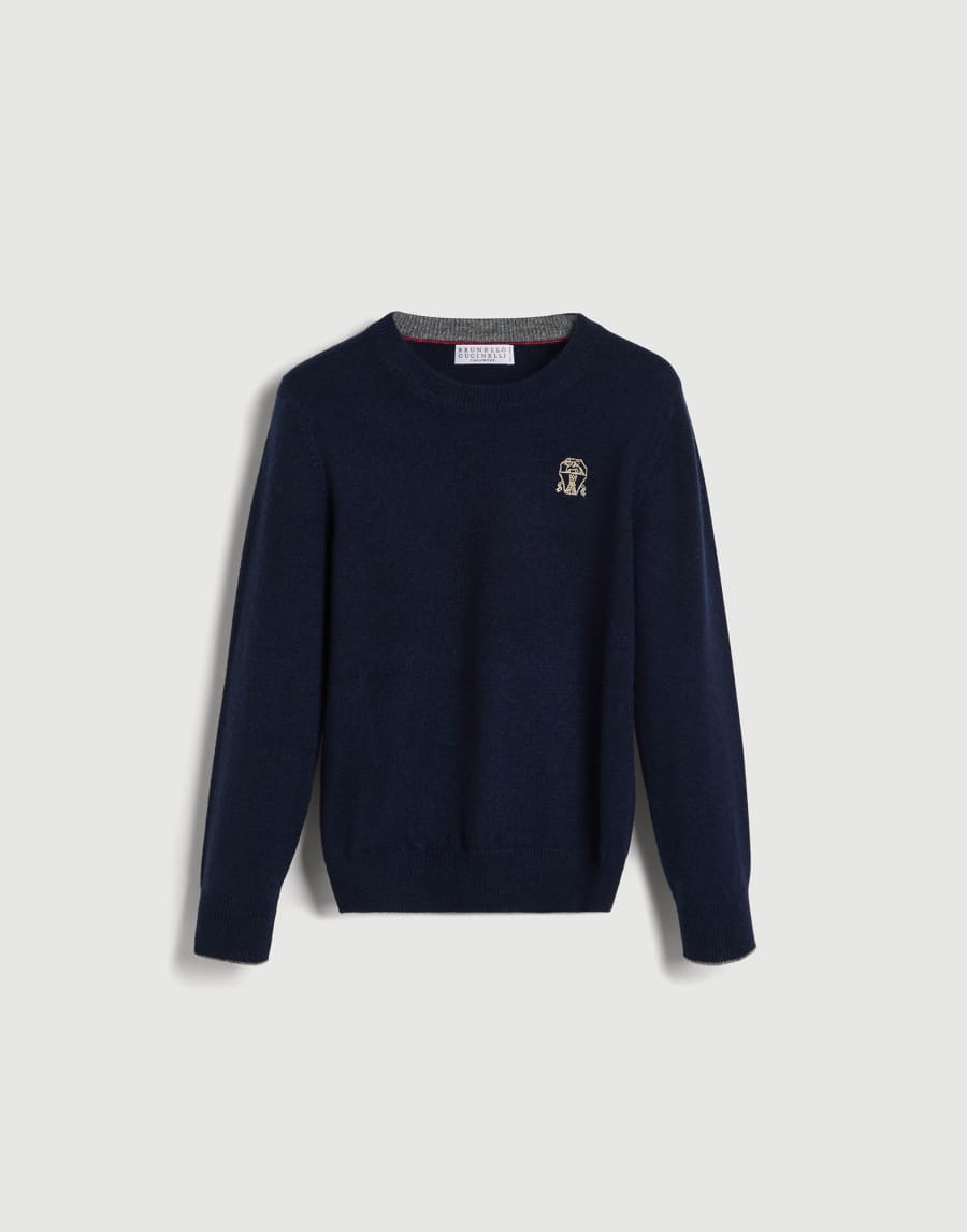Cashmere sweater Navy Blue Boys - Brunello Cucinelli