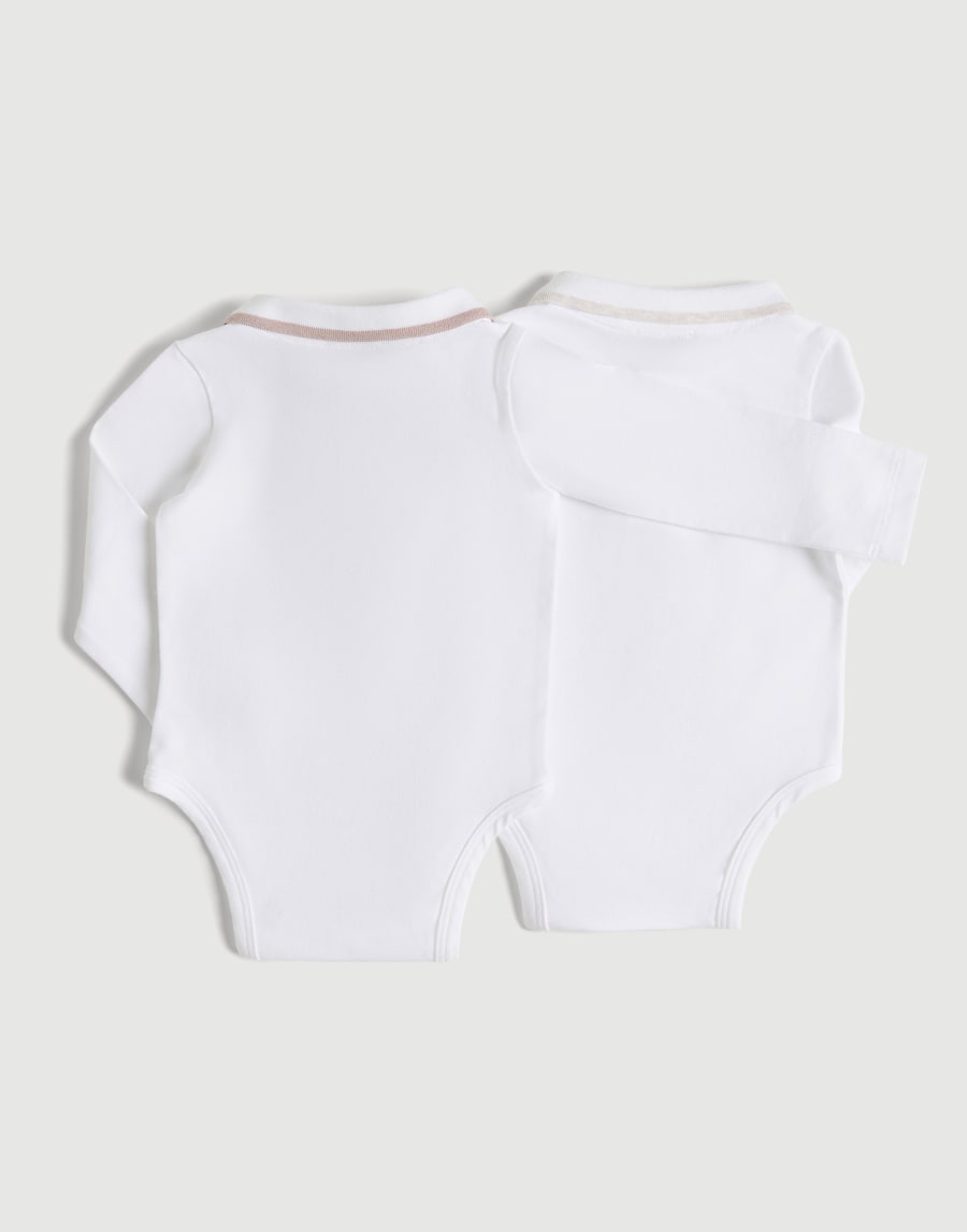 Baby Bernie long-sleeve bodysuit Pink Baby - Brunello Cucinelli