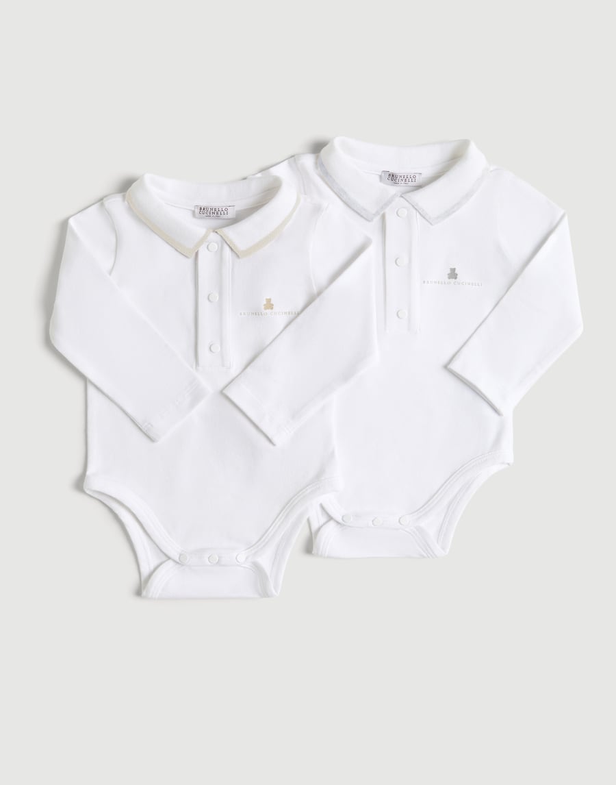 Baby Bernie long-sleeve bodysuit White Baby - Brunello Cucinelli