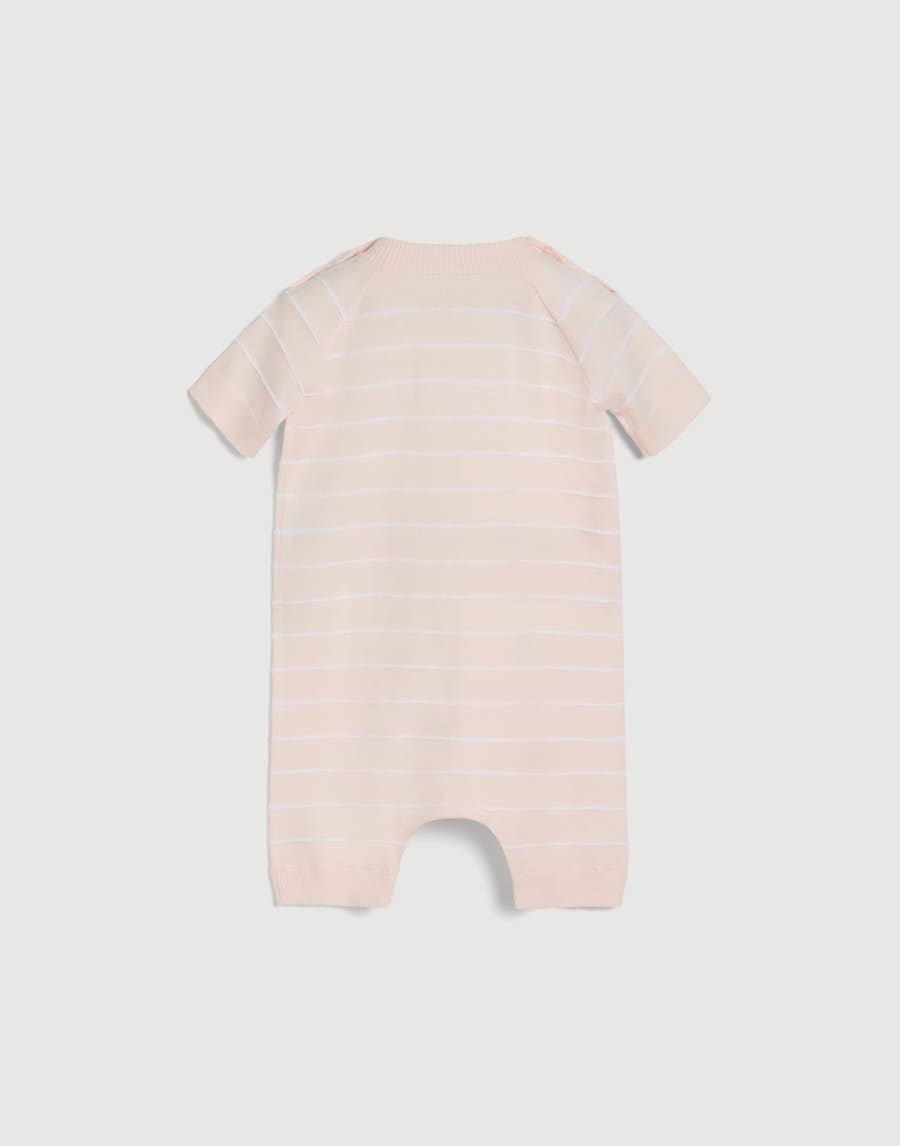 Bernie Baby knit coverall Pink Baby - Brunello Cucinelli