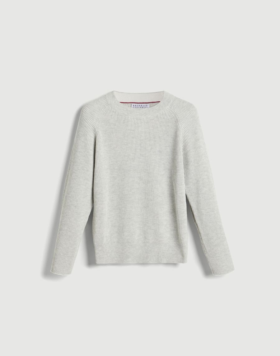 Cotton English rib sweater Fog Boys - Brunello Cucinelli