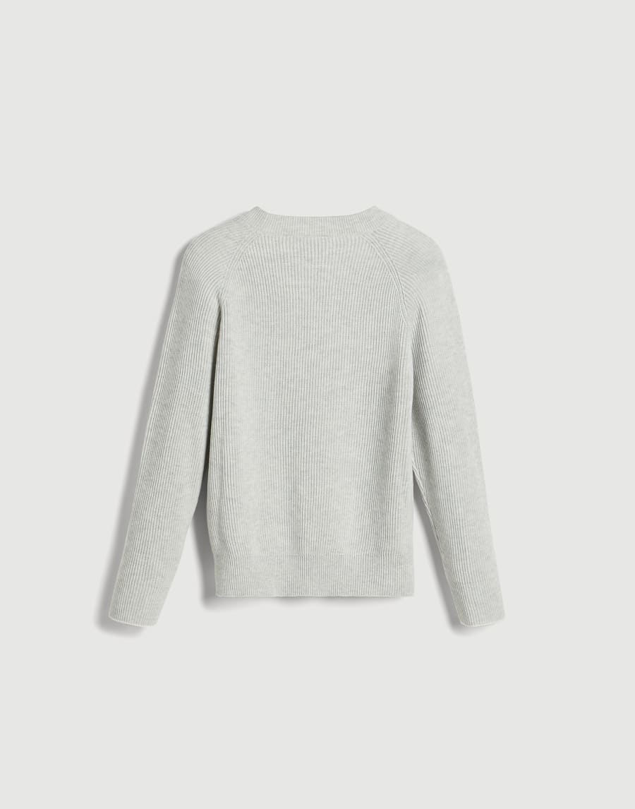 Cotton English rib sweater Fog Boys - Brunello Cucinelli