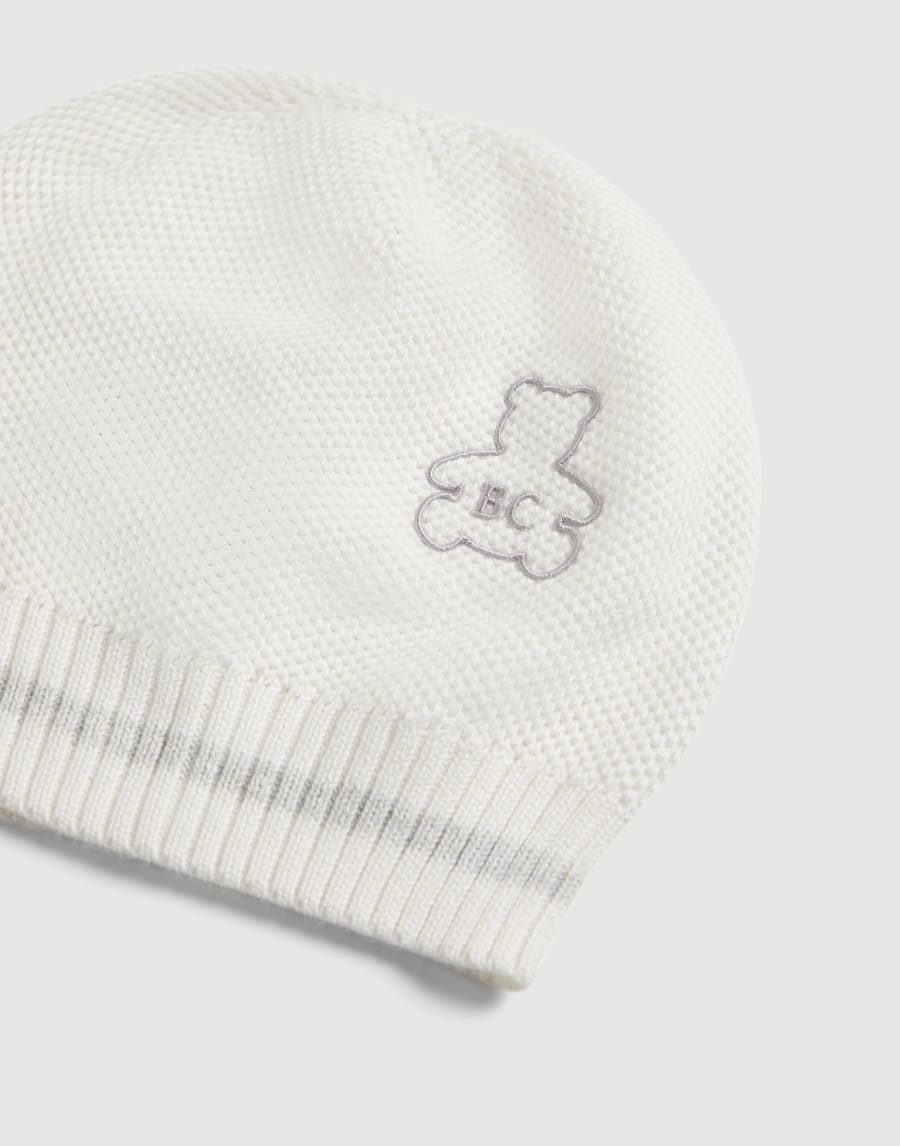 Baby Bernie knit beanie Panama Baby - Brunello Cucinelli