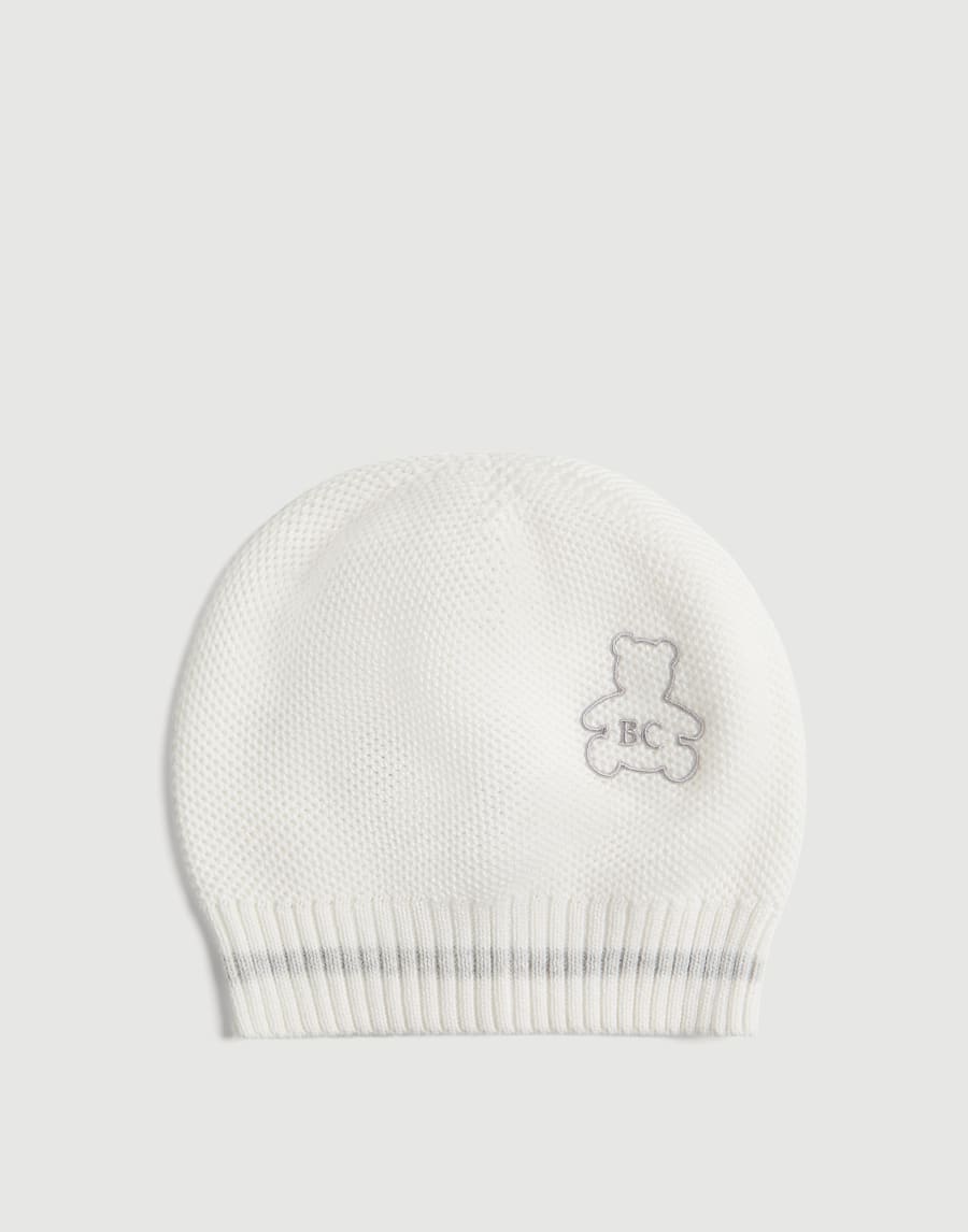 Baby Bernie knit beanie Panama Baby - Brunello Cucinelli