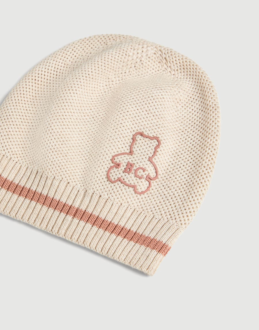 Baby Bernie knit beanie Beige Baby - Brunello Cucinelli