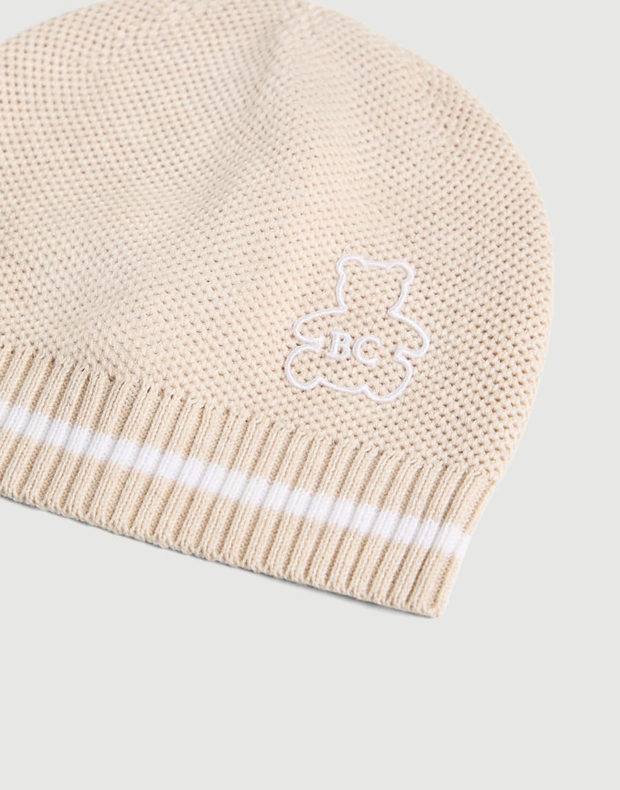 Baby Bernie knit beanie Sand Baby - Brunello Cucinelli
