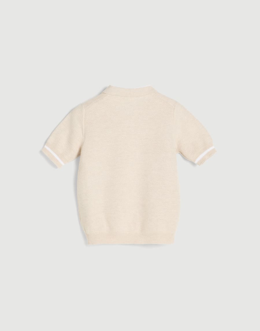 Baby Bernie polo shirt Sand Baby - Brunello Cucinelli