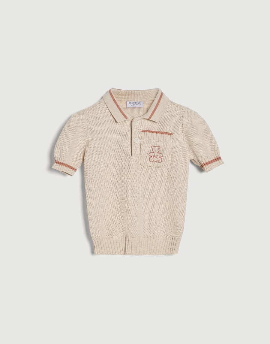 Baby Bernie polo shirt Beige Baby - Brunello Cucinelli