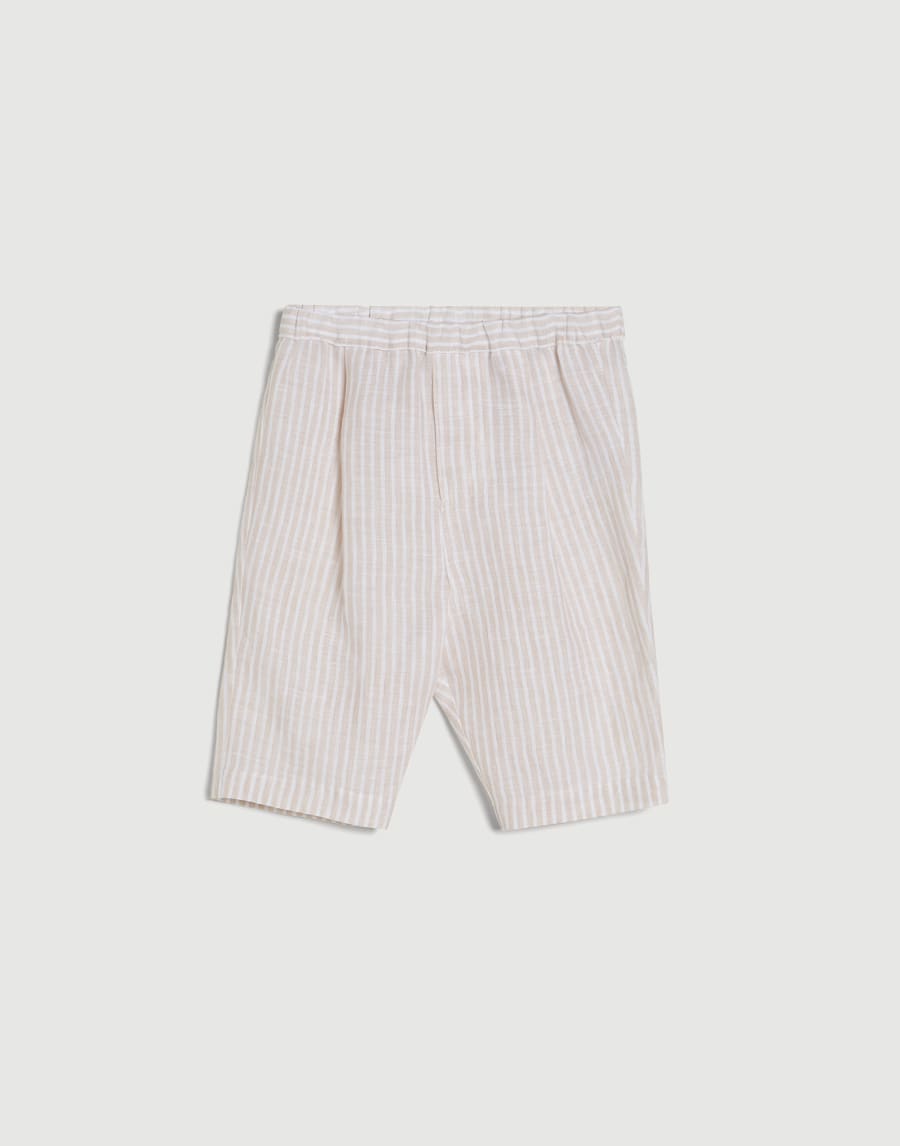 Bernie Baby striped trousers Oat Baby - Brunello Cucinelli