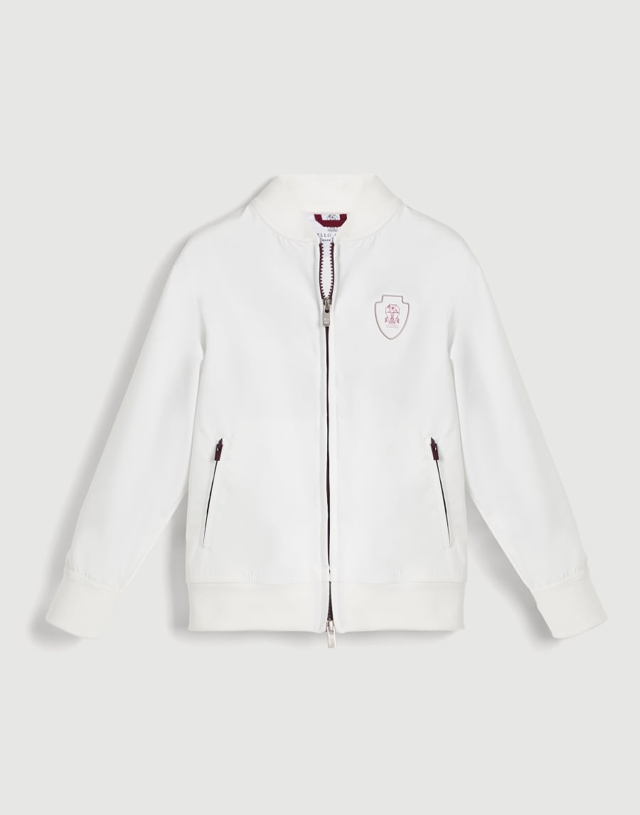 Nylon bomber-style sweatshirt White Boys - Brunello Cucinelli