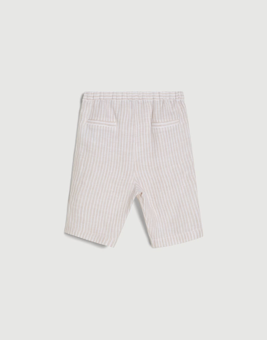 Bernie Baby striped trousers Oat Baby - Brunello Cucinelli