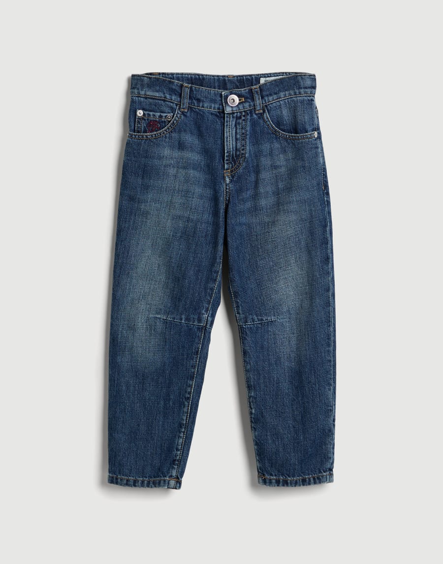Five-pocket trousers Dark Denim Boys - Brunello Cucinelli