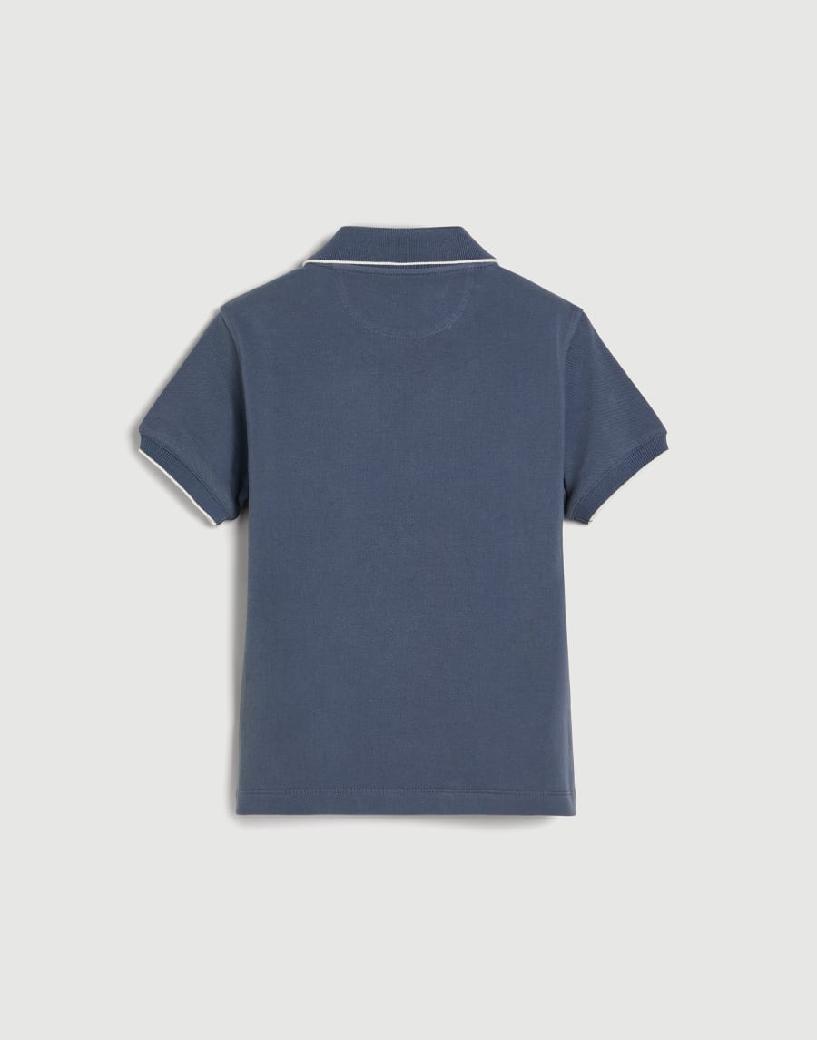 Piqué polo shirt Blue Boys - Brunello Cucinelli