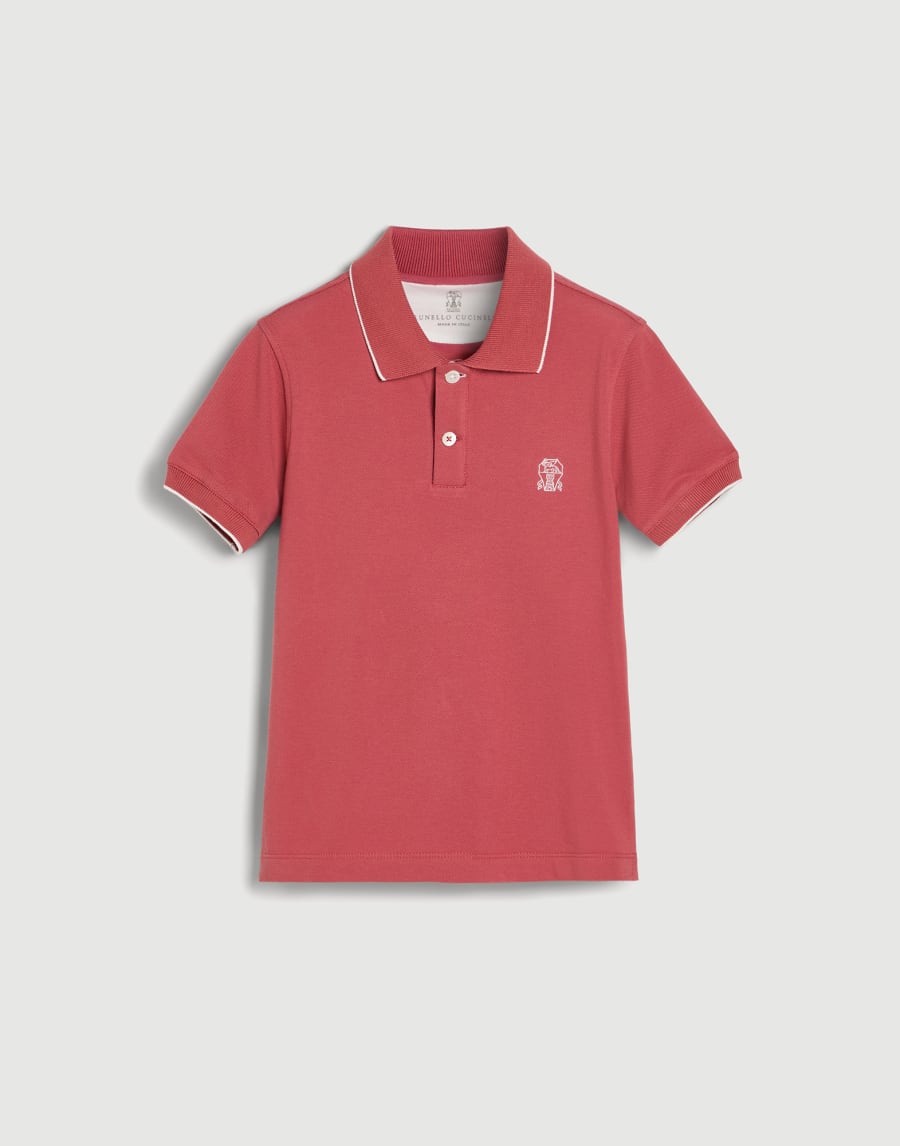 Piqué polo shirt Strawberry Boys - Brunello Cucinelli