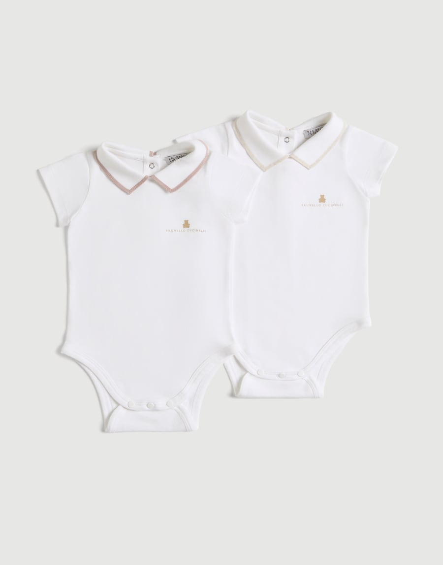 Baby Bernie 2-piece bodysuit set Pink Baby - Brunello Cucinelli